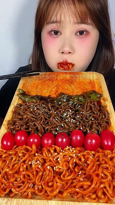 #asmr #mukbang #eating #noodles #two #flavors #spiccy #yummy