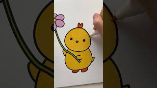 Easy Easter coloring book 🐣🌸💗 #coloring #coloringpages #easter #eastergift #markers