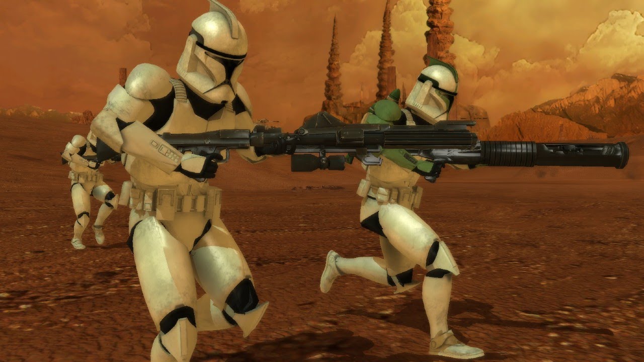 Battle of Geonosis - Clone Army vs Droid Army - Star Wars Battlefront ...