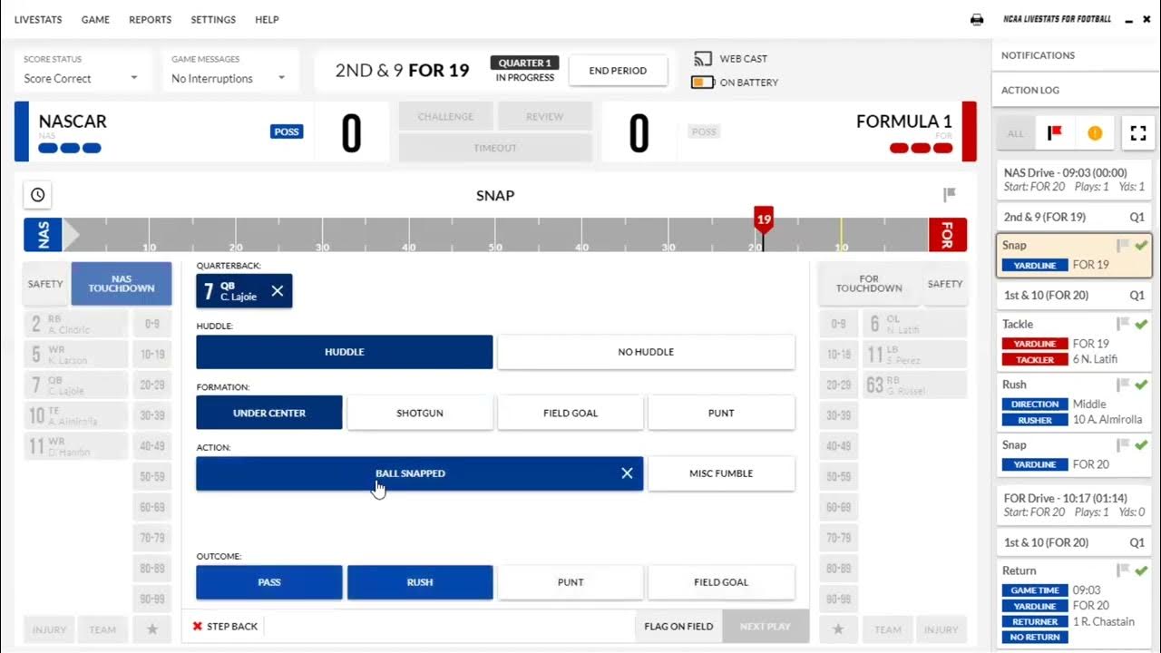 NCAA Live Stats Tutorial Football YouTube
