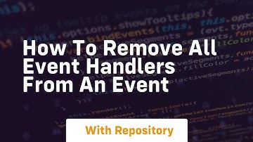 how to remove all event handlers from an event