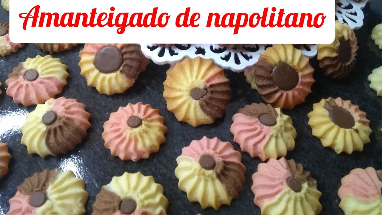 COMO PREPARAR BISCOITO AMANTEIGADO DE NAPOLITANO/INOVE /RECEITA FÁCIL UM ÓTIMO FAÇA E VENDA