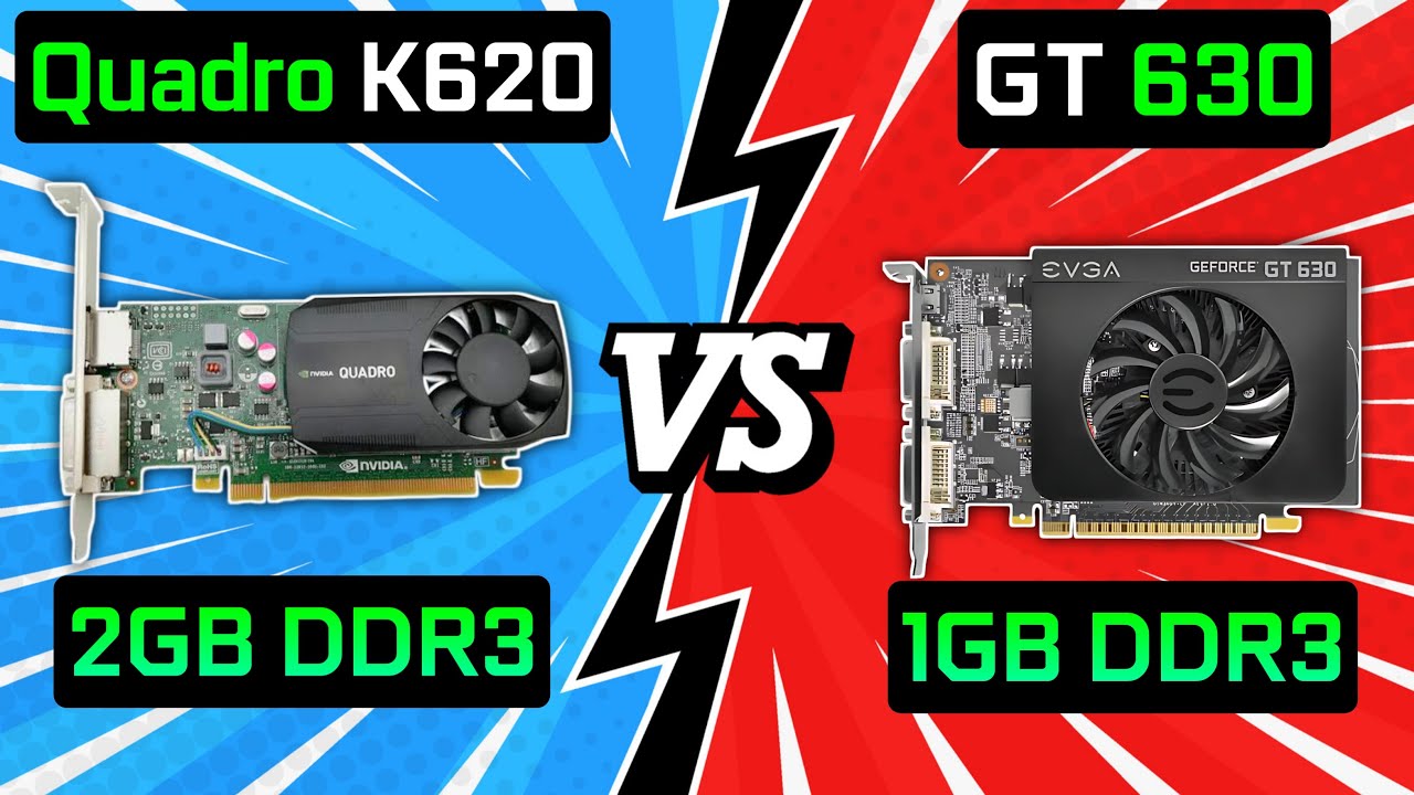 Quadro K620 2GB vs GT 630 1GB | Test 4 Games - YouTube