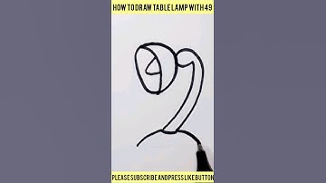 How to draw table lamp with 49 #shorts #shortsfeed #ytshorts #drawing #art #artbynabendu #viral