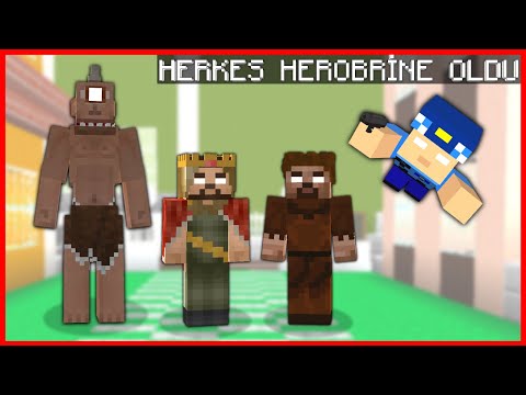 ŞEHİRDEKİ HERKES HEROBRİNE OLDU! 😱 - Minecraft