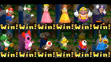 Mario Party 9 ◆ All Characters Win and Lose Animations