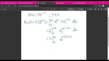 Moment Generating Function for Continuous Random Variable