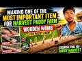 Essential Wooden Tool for Paddy Harvest | Village Farming Work @sanzoivlog