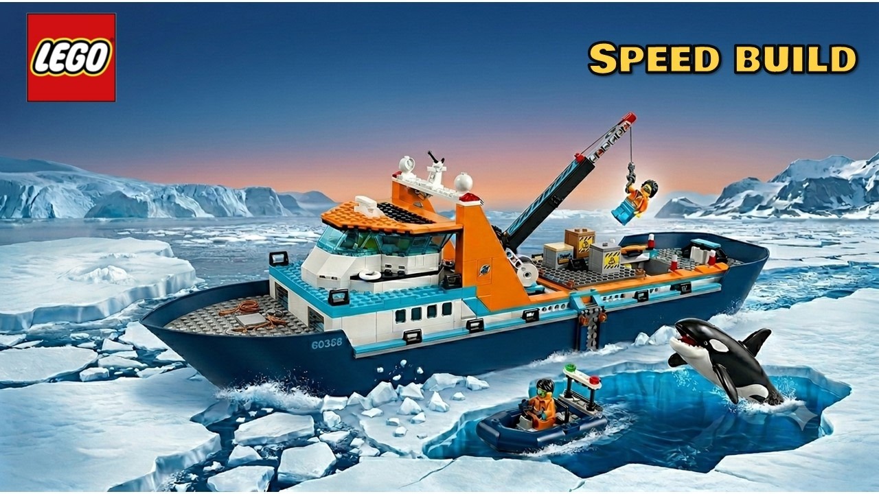 Lego 60368 Arctic Explorer Ship Speed Build - YouTube