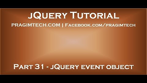 jQuery event object