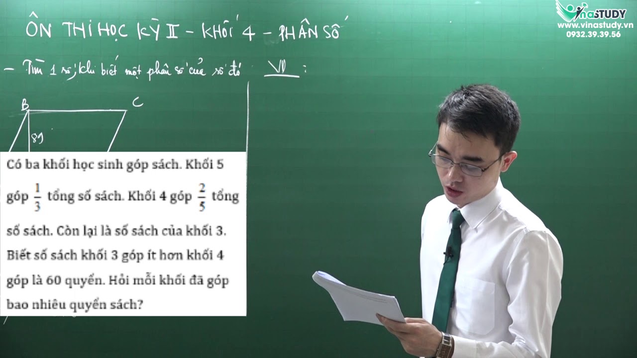 Ôn tập toán lớp 4 học kỳ 2 | [Toán lớp 4] – Phân số – Ôn thi học kỳ 2 – Thầy: Nguyễn Thành Long