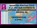 Coordenadas geográficas a UTM con Civil 3d