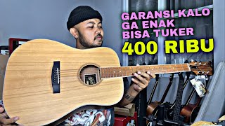 Gitar Akustik Murah Lokal 400 Ribu! Garansi Kalo Gaenak Bisa Tuker! Review Jr Sanjaya UMKN 08 DN