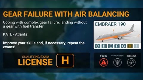 License H - Embraer 190 ! Gear Failure With Air Balancing