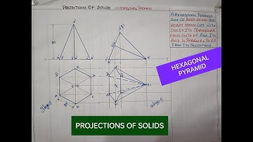 Projection of Solids | Hexagonal Pyramid | Easy Shortcuts | Engineering Graphics | EG | Telugu