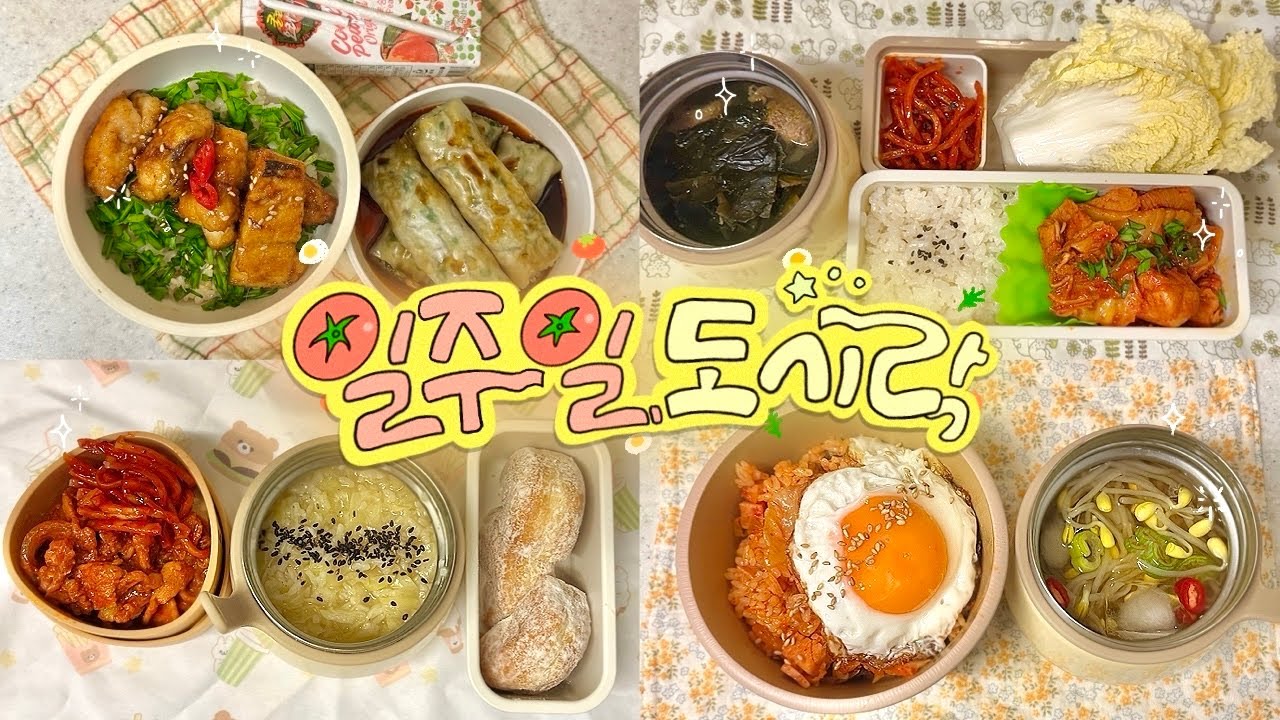 일주일 단돈 5만원!💵자매가 번갈아가며 싸는 일주일 도시락 모음🙋‍♀️🙋‍♀️ #75