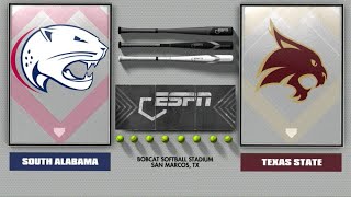 Highlights - TXST Softball vs. South Alabama - 4.4.25
