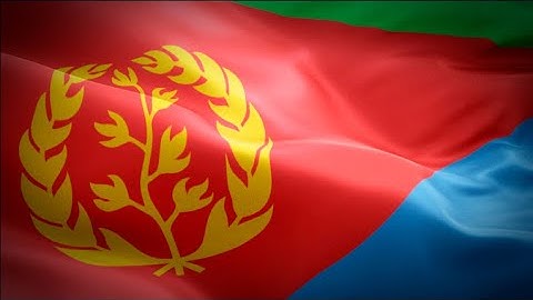 Eritrean flag video waving in wind. Realistic Asmara Flag background. Eritrea flag Full HD