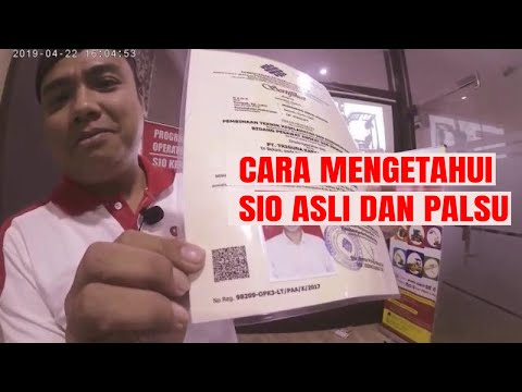 Cara mengetahui SIO asli & Palsu