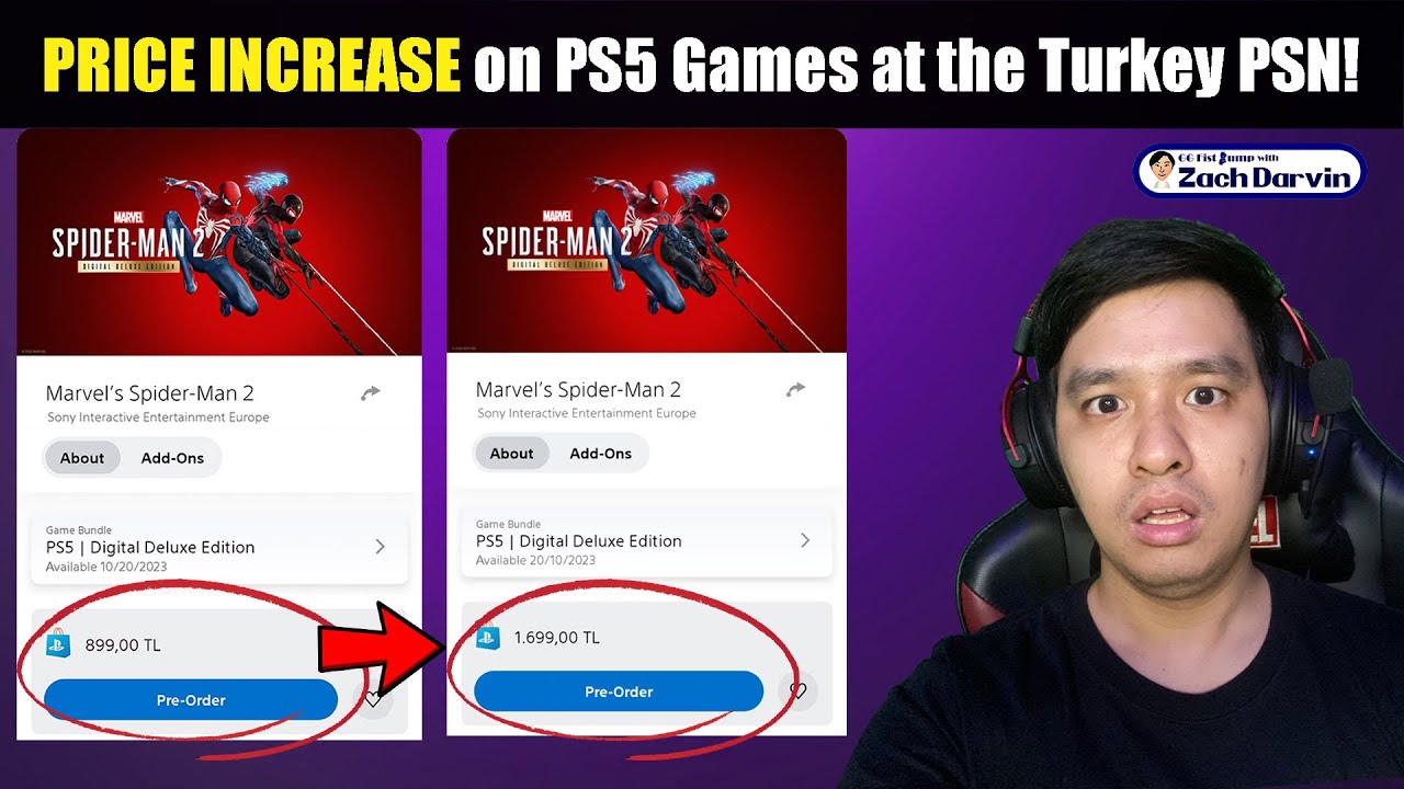 PRICE INCREASE UPDATE on PS5 Games at the Turkey PSN Store