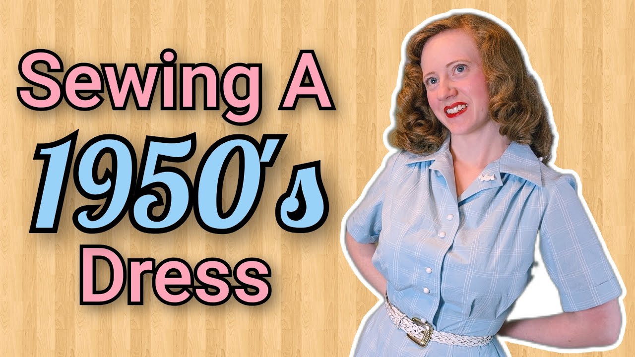 Sewing A 1950's Shirt Dress From S8447 Blouse - YouTube