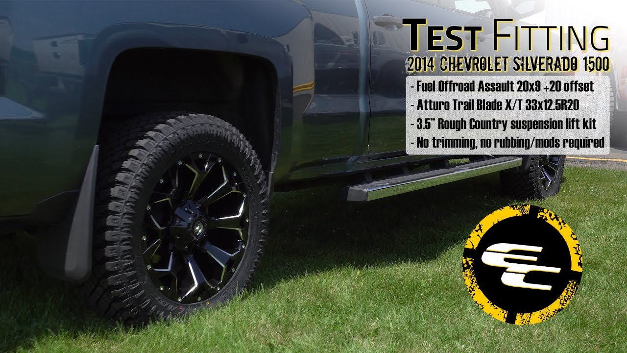 Test Fitting - Lifted 2014 Chevy Silverado 1500 w/ 20" Fuel Assault & 33" Atturo Trail Blade X/T