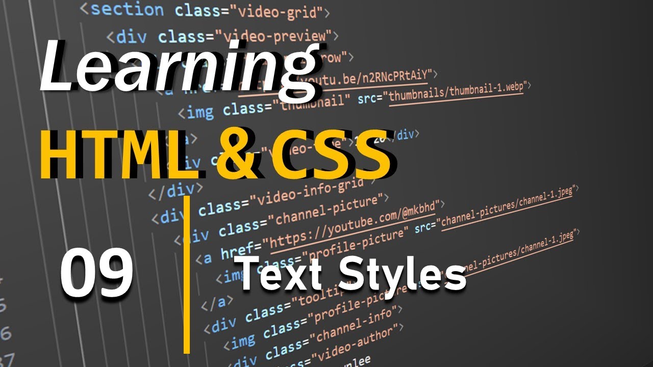 Html Static Text Styling HTML 09 Text Styles - YouTube