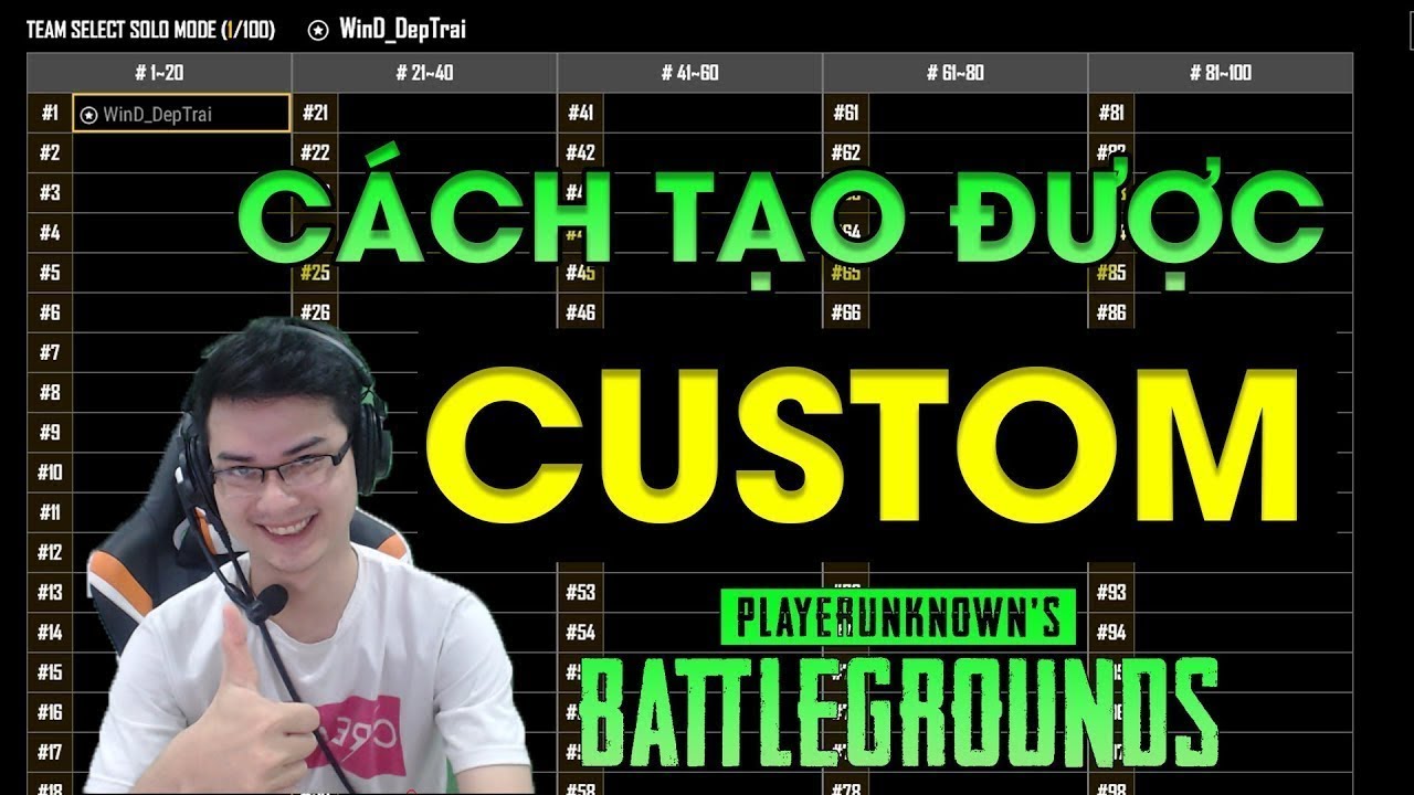 Hướng Dẫn Tạo Custom Game Trong Pubg