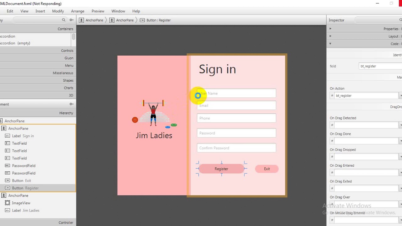 شرح انشاء User Login باستخدام JavaFX - YouTube