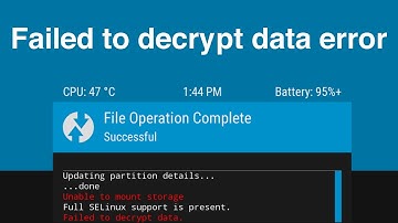Fix: Failed to decrypt data error in TWRP/OrangeFox