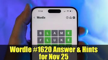Wordle #1620 Answer & Hints for Nov 25 | Solve Today