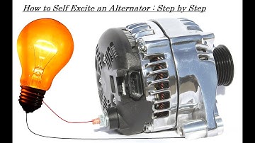 Self excite an alternator without any DC Generator, capacitor bank or battery