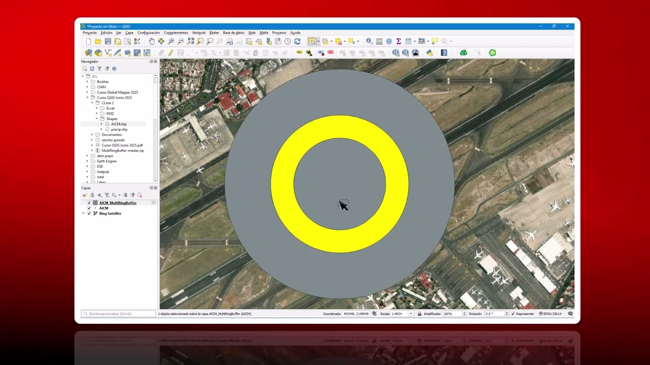 QGIS - Crear búferes de anillos múltiples QGIS versión 1