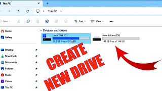 How to Create New drive On windows 11 & Windows 10 | Create New Partition (2024)
