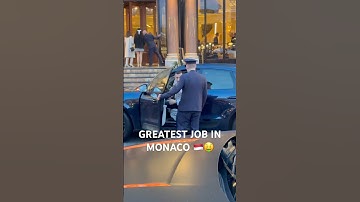 GREATEST JOB IN MONACO 🇲🇨🤑 #cars #automobile #monaco #luxury #rich