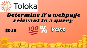Determine if a webpage relevant to a query training test toloka #toloka #workfromhome #freelancing