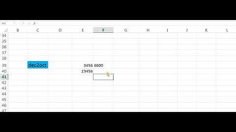 dec2oct function excel in urdu