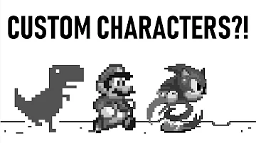Como mudar o personagem do jogo do dinossauro?