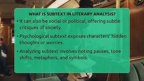 What Is Subtext In Literary Analysis? - The Prose Path