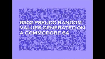 6502 pseudo random values generator with a Commodore 64 (ENG)