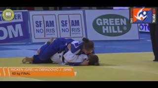 junior european judo cup athens 2017 final 63kg obradovic jovana srb vs mina ricken gre