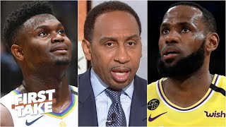 Stephen A. reacts to LeBron vs. Zion | First Take