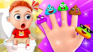 Poo Poo Finger Family  Poo Poo Song | Funny Kids Songs | Bibiberry Nursery Rhymes