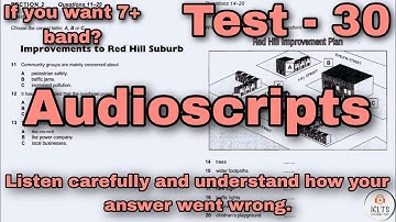TEST : 30 Audio Script | IMPROVE LISTENING SKILLS | VERY HARD LISTENING TEST | IELTS LISTENING TEST