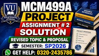 MCM499A Assignment 2 Solution 2026 mcm499a Project 2026 #mcm499a