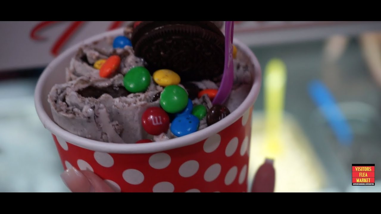 Rolled Ice Cream - Visitors Flea Market - YouTube