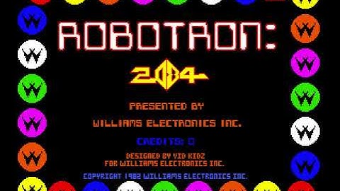 Vid Kidz Robotron 2084 attract mode