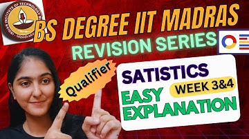 Statistics Quick Revision  Week 3 & 4  IIT Madras BS Data Science#iitmadras