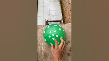 Experiment: Will a polka dot water balloon explode if dropped from a height?