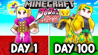 I Survived 100 DAYS as DIO in JOJO'S Minecraft!